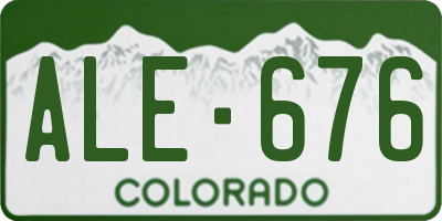 CO license plate ALE676