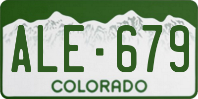 CO license plate ALE679