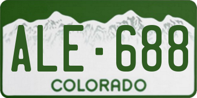 CO license plate ALE688