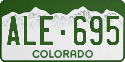CO license plate ALE695