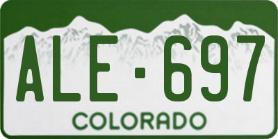 CO license plate ALE697