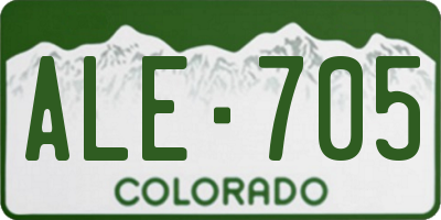CO license plate ALE705