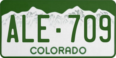 CO license plate ALE709