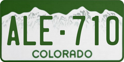 CO license plate ALE710