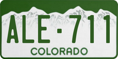 CO license plate ALE711