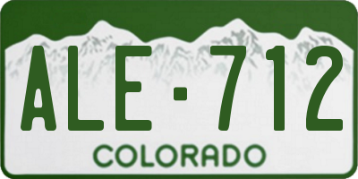 CO license plate ALE712