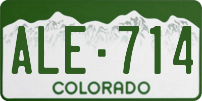 CO license plate ALE714