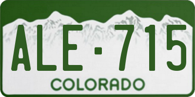 CO license plate ALE715