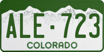 CO license plate ALE723