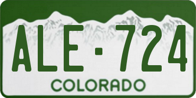 CO license plate ALE724