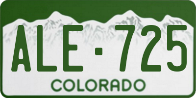 CO license plate ALE725