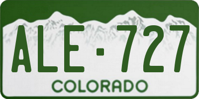 CO license plate ALE727