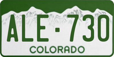 CO license plate ALE730
