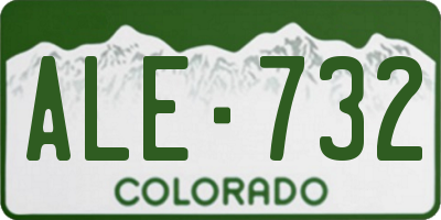 CO license plate ALE732