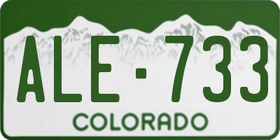 CO license plate ALE733