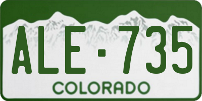CO license plate ALE735