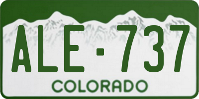 CO license plate ALE737