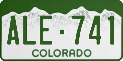CO license plate ALE741
