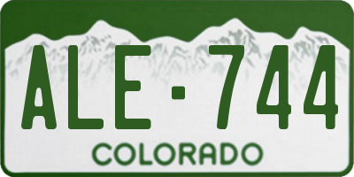 CO license plate ALE744