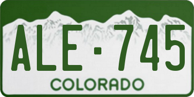 CO license plate ALE745