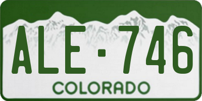 CO license plate ALE746