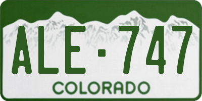 CO license plate ALE747