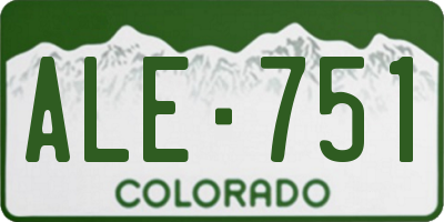 CO license plate ALE751