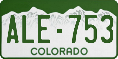 CO license plate ALE753