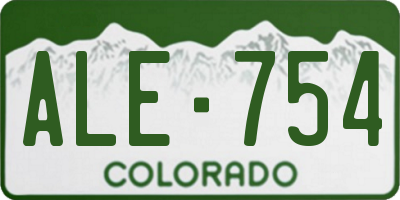 CO license plate ALE754