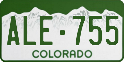 CO license plate ALE755
