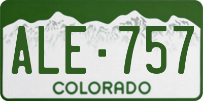 CO license plate ALE757