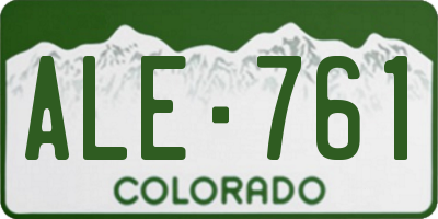 CO license plate ALE761