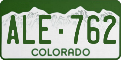 CO license plate ALE762