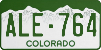 CO license plate ALE764