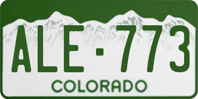 CO license plate ALE773