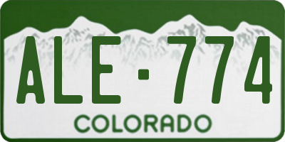 CO license plate ALE774