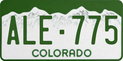 CO license plate ALE775
