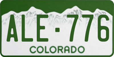 CO license plate ALE776