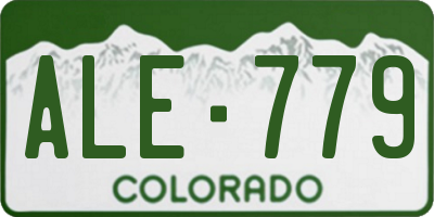 CO license plate ALE779