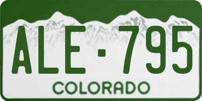 CO license plate ALE795