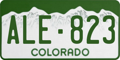 CO license plate ALE823