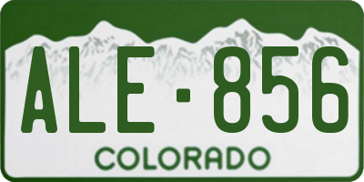 CO license plate ALE856