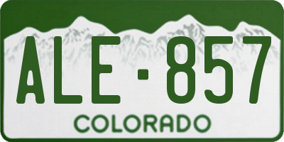 CO license plate ALE857