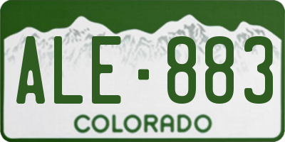 CO license plate ALE883