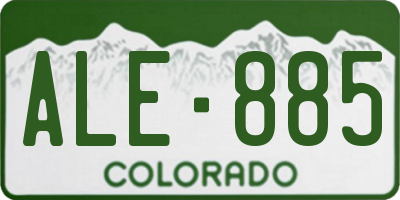 CO license plate ALE885