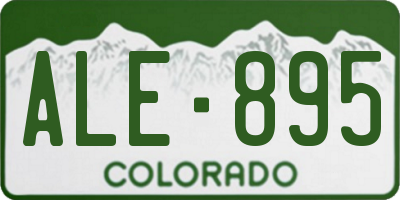 CO license plate ALE895