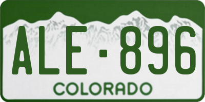 CO license plate ALE896