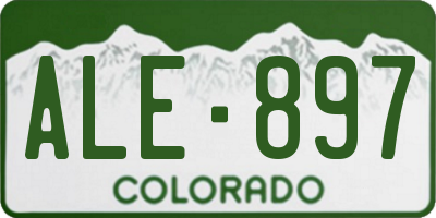 CO license plate ALE897