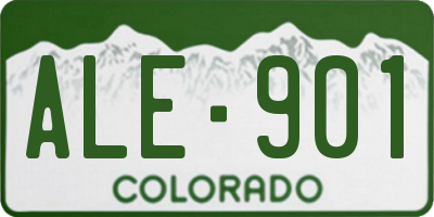 CO license plate ALE901