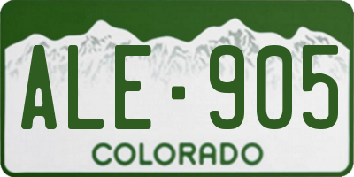 CO license plate ALE905